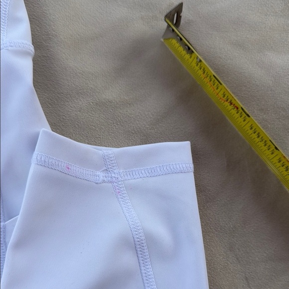 Ododos. White Textured High-Waisted Leggings - Picture 2 of 9